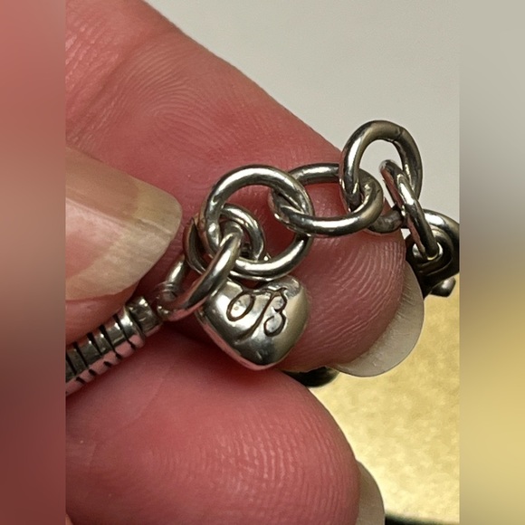 Brighton silver tone and amber crystal HOPE Charm Bracelet EUC - Picture 5 of 9